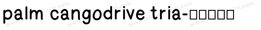 palm cangodrive tria字体转换